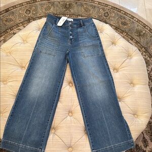 Women's Blue Wide-Leg Jeans